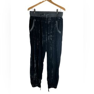 Marrakech Luxurious Black/Charcoal Velvet Joggers